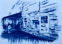 Country Store,  Smooth Cyanotype