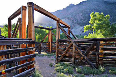 Cattle Corrals, Historic Cimarron, Colorado (CO).