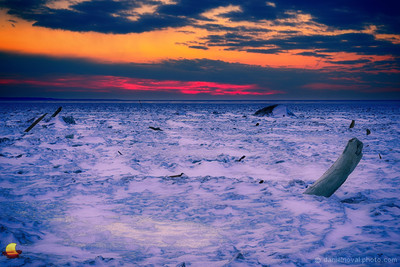 Elephant Graveyard, Frozen Desolation of Lake Erie in winter from Woodlawn Beach, Hamburg - Buffalo, New York (NY).
