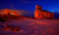 Winter Blues at the South End Marina Cargill Pool Elevator, Outer Harbor on Lake Erie, Buffalo, New York (NY).