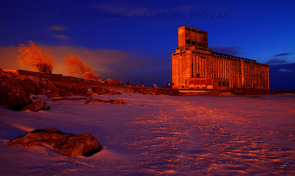 Winter Blues at the South End Marina Cargill Pool Elevator, Outer Harbor on Lake Erie, Buffalo, New York (NY).