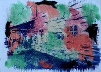 Country Store, Abstract Colors Cyanotype