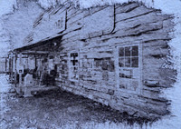 Country Store, Green Tea Toned Cyanotype