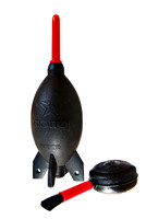 Giottos Rocket Air Blower compared to a generic Blower Brush.