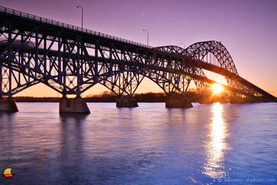 Sunrise over the South Grand Island Bridge, A New Bridges of Buffalo Collection