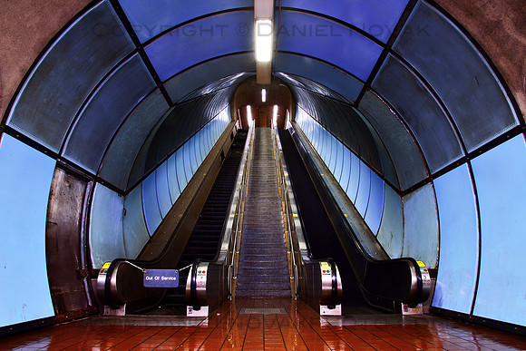 Delavan - Canisius Station Escalators, Buffalo NFTA Metro Rail Subway