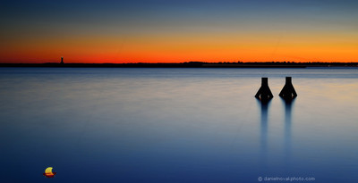 Sunset Glow Over Wilkeson Pointe, minimalism with location signature, Buffalo, New York (NY).